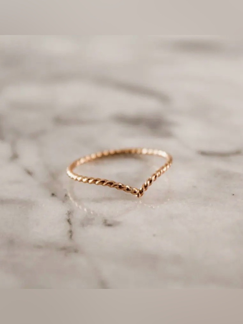 Geometric Chevron Ring